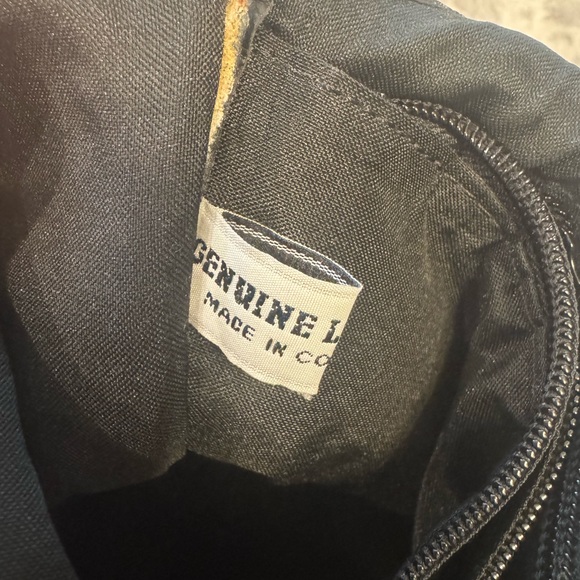 LATICO Two tone Leather Shoulder Bag Black Brown Modern - Picture 6 of 9